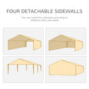 Outsunny 6 x 3(m) Outdoor Gazebo Canopy Party Tent with 6 Removable Side Walls