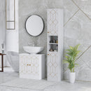 HOMCOM Slim Bathroom Storage Unit, Bathroom Cabinet with Doors, White