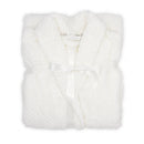 Ladies Honeycomb Fleece Dressing Gown - Ivory