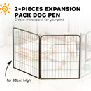 PawHut 2 Piece Expansion Pack Dog Pen for 80cm High Animal Pen