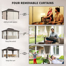 Outsunny 3x4m Polycarbonate Hardtop Gazebo with Aluminium Frame