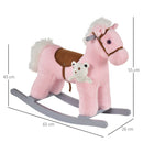 HOMCOM Children's Rocking Horse - Pink