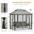 Outsunny Gazebo Swing Seat - Grey