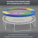 SPORTNOW 10FT Trampoline Pad Spring Cover, Waterproof, Multi-Colored