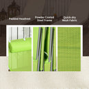 Outsunny 2 Piece Folding Sun Loungers with Adjustable Backrest, Pillow, Green