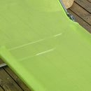 Outsunny 2 Piece Folding Sun Loungers with Adjustable Backrest, Pillow, Green