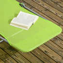 Outsunny 2 Piece Folding Sun Loungers with Adjustable Backrest, Pillow, Green