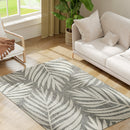 HOMCOM Easy-Cleaning Machine Washable Rug For Patio, Garden, Grey