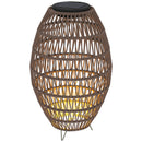 Outsunny Rattan Solar Lamp, Auto On/Off Garden Lantern