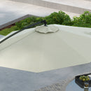Outsunny 3(m) Cantilever Parasol with Cross Base, Crank Handle, Tilt