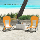 Outsunny Set Of 2 Folding Beach Chair, Camping Chair With Carry Bag