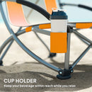 Outsunny Set Of 2 Folding Beach Chair, Camping Chair With Carry Bag