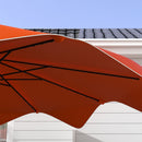 Outsunny Garden Parasol Umbrella with LED Lights and Tilt, Table Umbrella