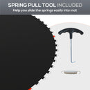SPORTNOW Trampoline Mat with 42 V-Hooks, for 8ft Trampoline, Black