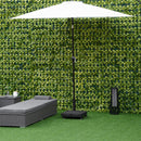 Outsunny 20kg Heavy Duty Garden Parasol Base with Wheels for Patio Deck Black