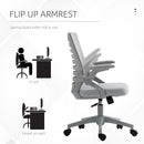 Vinsetto Mesh Office Chair Home Swivel Task Chair w/ Lumbar Support, Arm, Grey