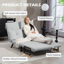 HOMCOM Click Clack 2 Seater Sofa Bed For Living Room, Guest Room, Light Grey