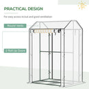 Outsunny Mini Greenhouse 100x80x150cm - White