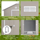 Outsunny Metal Shed 13 x 11ft - Light Grey