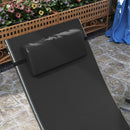 Outsunny Set of 2 Garden Sun Loungers, Folding Chaise Lounge Chairs, Grey