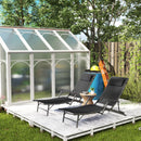 Outsunny Set of 2 Garden Sun Loungers, Folding Chaise Lounge Chairs, Grey