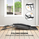 Outsunny Set of 2 Garden Sun Loungers, Folding Chaise Lounge Chairs, Grey