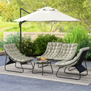 Outsunny 4 PC Garden Furniture Set with Loveseat, Chairs, Table