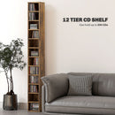 HOMCOM 204 CD Storage Tower Tall Bookcase Bookshelf with Cubes