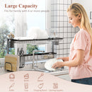 HOMCOM 93cm Over The Sink Dish Drainer Rack, 2 Tier Dish Rack For Kitchen, Black