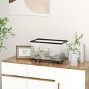PawHut Turtle Tank 28L Glass Turtle Aquarium w/ Easy Drainage, 45 x 25 x 29cm