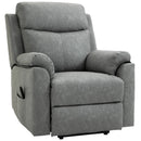 HOMCOM Power Lift Chair Electric Riser Recliner for Elderly, Faux Leather Sofa Lounge Armchair with Remote Control and Side Pocket, Grey