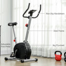 SPORTNOW Exercise Bike with Heart Rate Sensor for Home Use, Grey