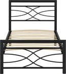 KELLY 3' SINGLE BED - BLACK