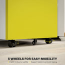 Vinsetto 3 Drawer File Cabinet, Lockable Metal Filling Cabinet, Yellow
