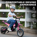 AIYAPLAY 24V Battery Powered Ride On Motorcycle With Rear Suspension