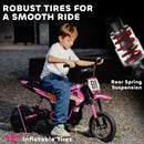 AIYAPLAY 24V Battery Powered Ride On Motorcycle With Rear Suspension