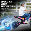 AIYAPLAY 24V Battery Powered Ride On Motorcycle With Rear Suspension