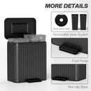 HOMCOM 2 X 20L Double Rubbish Bin, Pedal Bin With Soft-Close Lid