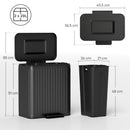 HOMCOM 2 X 20L Double Rubbish Bin, Pedal Bin With Soft-Close Lid