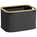 HOMCOM 36L Collapsible Laundry Hamper, Washing Basket For Bathroom, Black