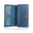 Bow Trim Long Purse - Blue