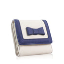 Jayla Bow Small Purse - Cream & Blue