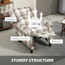 HOMCOM Recliner Chair for Living Room Wingback Chair with Padded Armrest