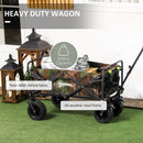 Outsunny Foldable Garden Cart, Outdoor Utility Wagon With Carry Bag, Camouflage
