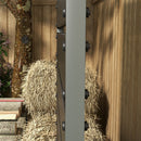 Outsunny Raised Garden Bed with Trellis Standing Patio Planter Box Black