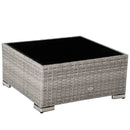 Outsunny Rattan Sofa Set 2.7m - Grey