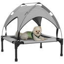 PawHut Cooling Raised Dog Bed w/ Breathable Mesh, Light Grey