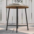 Outsunny Rattan Bistro Set, Small Balcony Furniture with Cushion, Light Grey