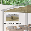 Outsunny Pergola Shade Cover Replacement Canopy for 4 x 3(m) Pergola