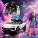 AIYAPLAY Licensed Lamborghini Electric Ride On Car With Suspension, White